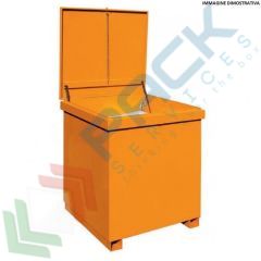 Contenitore porta Big Bag in lamiera verniciata, coperchio incernierato con asta di sicurezza, capacità 1600 Lt, Tipologia: Contenitore, Capacità: 1600 Lt, Versione: Coperchio Fisso vendita, produzione, prezzi e offerte