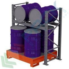 Scaffalatura con vasca di contenimento per 6 fusti 200 Lt, Tipologia: Scaffalatura per Fusti, Ideale per: 6 Fusti, Versione: 4 su Vasca + 2 su Scaffalatura vendita, produzione, prezzi e offerte