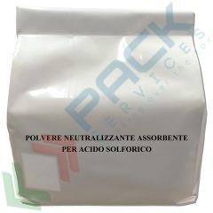 Polvere assorbente neutralizzante per acido solforico, sacco da 5 Kg, rapporto Kg/Lt 0,54, Tipologia: Sacco, Capacità: 5 Kg