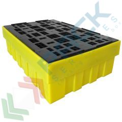 Vasca di raccolta in plastica con griglia, 2 fusti, Tipologia: Plastica, Ideale per: 2 Fusti, Versione: con Griglia in PE - Maggiorata vendita, produzione, prezzi e offerte