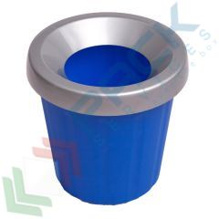 Cestino rifiuti 15 Lt, con fermasacco, blu/grigio, Tipologia: Cestino, Capacit&agrave;: 15 Lt, Chiusura: Senza Coperchio, Versione: Con Fermasacco, Colore: Blu vendita, produzione, prezzi e offerte