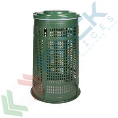 Trespolo rifiuti 130 Lt, coperchio e fermasacco, verde, Tipologia: Trespolo, Capacit&agrave;: 130 Lt, Chiusura: Coperchio a Cerniera, Versione: Anello Fermasacco, Colore: Verde vendita, produzione, prezzi e offerte