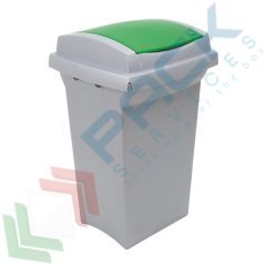 Pattumiera rifiuti 50 Lt, coperchio a cerniera, verde, Tipologia: Pattumiera, Capacit&agrave;: 50 Lt, Chiusura: Coperchio a Cerniera, Versione: Standard, Colore: Verde vendita, produzione, prezzi e offerte
