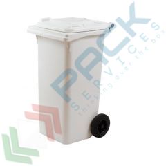 Bidone spazzatura 80 Lt, UNI EN 840, colore bianco, Tipologia: Bidone UNI EN 840, Capacit&agrave;: 80 Lt, Chiusura: Coperchio a Cerniera, Versione: Standard, Colore: Bianco vendita, produzione, prezzi e offerte
