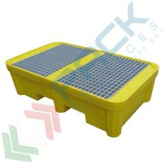 Vasca di raccolta in plastica con 2 griglie, 305 Lt, 2 fusti, Tipologia: Vasca per Fusti, Ideale per: 2 Fusti, Versione: Standard, Materiale: Plastica, Volume di Raccolta (Lt): 305 vendita, produzione, prezzi e offerte