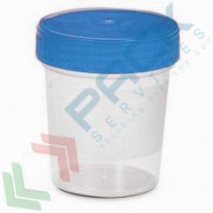 Contenitore sterile per analisi delle urine, capacità 150 ml, colore trasparente