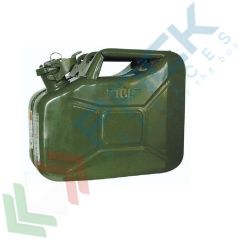 Tanica per benzina in metallo, capacità 10 Litri, omologata ADR/ONU, colore verde, Tipologia: Standard, Capacità: 10 Lt, Versione: Maniglia fissa
