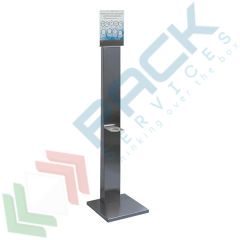 Piantana per dispenser di gel disinfettante antisettico, in acciaio INOX, Mis. 350 L x 350 P x 1500 H mm, Tipologia: Piantana, Materiale: Acciaio Inox, Versione: Senza Dispenser vendita, produzione, prezzi e offerte