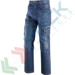 Jeans da lavoro in cotone stretch, Colore: Blu Denim, Taglia: 52, Vestibilità: Regular vendita, produzione, prezzi e offerte