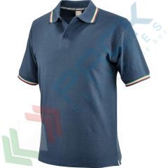 Polo da lavoro 100% in cotone, tricolore in contrasto, Colore: Blu Navy, Taglia: M vendita, produzione, prezzi e offerte