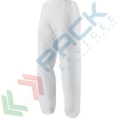 Pantalone monouso in TNT di polipropilene (PP), 40 gr/mq, colore bianco, taglia M, Taglia: M vendita, produzione, prezzi e offerte