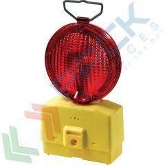 Lampeggiatore stradale a LED, in plastica antiurto e impermeabile, Mis. Ø 180 mm, colore rosso