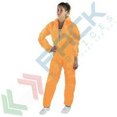 Tuta monouso in TNT di PP, 40 g/mq, 50 pz, Colore: Arancio, Taglia: XXL vendita, produzione, prezzi e offerte