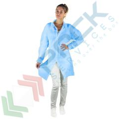 Camice monouso in TNT di PP, 30 g/mq, chiusura bottoni, 50 pz, Colore: Azzurro, Taglia: L vendita, produzione, prezzi e offerte