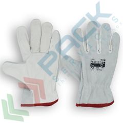 Guanti in pelle bovino con dorso in crosta, Colore: Bianco, Taglia: S vendita, produzione, prezzi e offerte