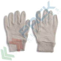 Guanti foderati 100% cotone con polsino, Colore: Beige, Taglia: S vendita, produzione, prezzi e offerte