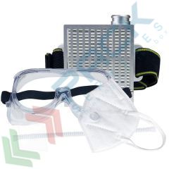 Kit mascherina riutilizzabile con filtro H13HEPA e occhiali protettivi, fattore di protezione > FFP2 vendita, produzione, prezzi e offerte