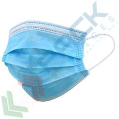 Mascherina chirurgica monouso IIR a 3 strati, conforme CE e EN 14683:2019, con elastici e barretta stringinaso, colore azzurro vendita, produzione, prezzi e offerte