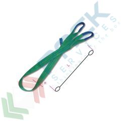 Brache per sollevamento 2t verde nastro piatto a due strati, asole rinforzate, poliestere alta tenacità (PES) vendita, produzione, prezzi e offerte