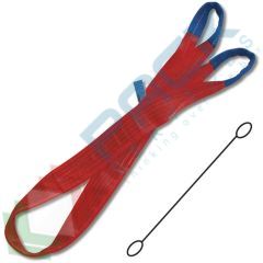 Brache per sollevamento 5t rosso nastro piatto a due strati, asole rinforzate, poliestere alta tenacità (PES) vendita, produzione, prezzi e offerte
