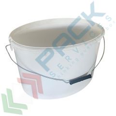 Secchio in PP ovale, 13 Lt, Ø 26,3 x 22,2 cm, Tipologia: Ovali, Capacità: 13 Lt, Colore: Bianco, Omologazione ADR: No, Maniglie: Manico in Metallo vendita, produzione, prezzi e offerte