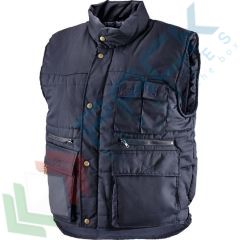Gilet da lavoro con collo antivento, Colore: Blu Navy, Taglia: S vendita, produzione, prezzi e offerte