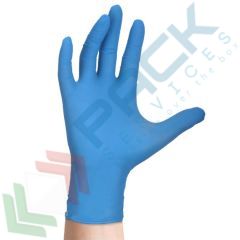 Guanti monouso nitrile, senza polvere, AQL 1,0, 24 cm, 100 pz, Colore: Azzurro, Taglia: S vendita, produzione, prezzi e offerte