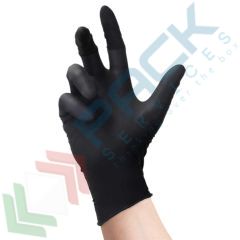 Guanti monouso nitrile, senza polvere, AQL 1,5, 30 cm, 100 pz, Colore: Nero, Taglia: M vendita, produzione, prezzi e offerte