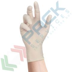 Guanti monouso in lattice finitura micro ruvida, 24 cm, tg L, Materiale: Lattice, Versione: Senza Polvere, Colore: Bianco, AQL: 1, Spessore al Palmo : 0,10 mm, Taglia: L vendita, produzione, prezzi e offerte