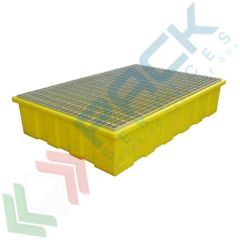Vasca di raccolta in plastica, griglia in acciaio, 220 Lt, 2 fusti, Tipologia: Vasca per Fusti, Ideale per: 2 Fusti, Versione: con Griglia in Zincato, Materiale: Plastica, Volume di Raccolta (Lt): 220 vendita, produzione, prezzi e offerte