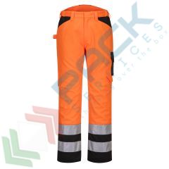 Pantaloni alta visibilit&agrave; finiture antigraffio e metal-free (PW2), Tipologia: Pantaloni Alta Visibilit&agrave;, Colore: Arancione + Nero, Taglia: XS, Vestibilit&agrave;: Regular vendita, produzione, prezzi e offerte