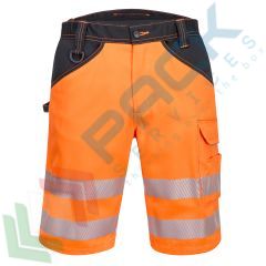 Bermuda alta visibilit&agrave; Hi-Vis, performante (PW3), Tipologia: Bermuda Alta Visibilit&agrave;, Colore: Arancione + Nero, Taglia: S, Vestibilit&agrave;: Regular vendita, produzione, prezzi e offerte