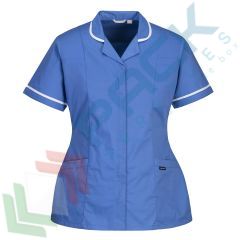 Camice sanitario da donna, classic stretch, Colore: Azzurro, Taglia: XS vendita, produzione, prezzi e offerte