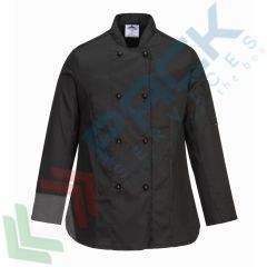 Giacca da lavoro, per chef, donna (Rachel), Colore: Nero, Taglia: L vendita, produzione, prezzi e offerte