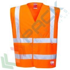 Gilet Hi-Vis ignifugo - antistatico, Colore: Arancione, Taglia: XXL/XXXL vendita, produzione, prezzi e offerte