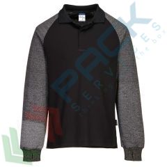 Polo da lavoro con maniche resistenti al taglio, Colore: Nero, Taglia: S vendita, produzione, prezzi e offerte
