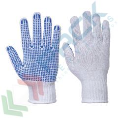Guanti grip palmo in PVC (Classic Polka Dot), Colore: Bianco + Blu, Taglia: L vendita, produzione, prezzi e offerte