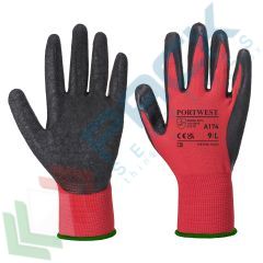 Guanti grip in lattice Crinkle ergonomici (Flex Grip), Colore: Rosso, Taglia: S vendita, produzione, prezzi e offerte