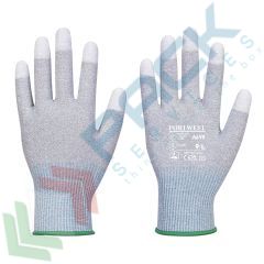Guanti grip antitaglio ESD touch, dita in PU (12 paia), Colore: Grigio + Bianco, Taglia: XS vendita, produzione, prezzi e offerte