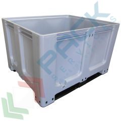 Cassa pallet in HPDE, 2 traverse, 120 x 100 x 76 cm, 610 Lt, Tipologia: Bin Pareti Chiuse, Volume (Lt): 610, Mis. Base (cm): 100 x 120, Altezza (cm): 76, Base: 2 Traverse, Versione: Standard, Materiale: HDPE vendita, produzione, prezzi e offerte