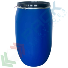 Fusto in HDPE industriale, rotondo, 220 Lt, ADR solidi, Tipologia: Fusto Bocca Aperta Rotondo (TO-UN), Capacit&agrave;: 220 Lt, Ideale per: Solidi e Polveri, Contatto Diretto con Alimenti: NO, Materiale: HDPE, Colore: Blu vendita, produzione, prezzi e offerte