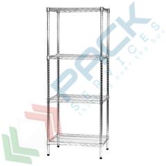 Scaffale in acciaio cromato, Mis. 60 L x 45 P x 160 H cm, 4 ripiani robusti e regolabili, Tipologia: Scaffale, Colore: Grigio, Larghezza (cm): 60, Profondità (cm): 45, Altezza (cm): 160, Ripiani: 4 vendita, produzione, prezzi e offerte