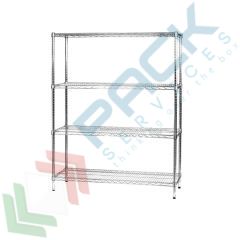 Scaffale in acciaio cromato, Mis. 121 L x 45 P x 160 H cm, 4 ripiani robusti e regolabili, Tipologia: Scaffale, Colore: Grigio, Larghezza (cm): 121, Profondità (cm): 45, Altezza (cm): 160, Ripiani: 4 vendita, produzione, prezzi e offerte