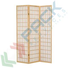 Paravento in legno e carta di riso, 3 ante ripiegabili, colore faggio, Tipologia: Legno + Carta di Riso, Colore: Beige vendita, produzione, prezzi e offerte