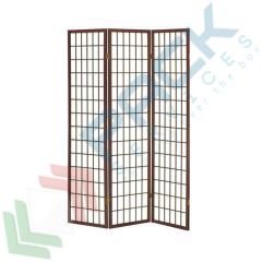 Paravento in legno e carta di riso, 3 ante ripiegabili, colore noce, Tipologia: Legno + Carta di Riso, Colore: Marrone vendita, produzione, prezzi e offerte