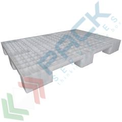 Pallet in HPDE forato, 80 x 120 cm, 9 piedi, Tipologia: Pallet Igienico, Base: Piedi, Parte Superiore: Forata, Mis. Base (cm): 80 x 120, Altezza (cm): 13,5, Portata Statica (Kg): 1800, Portata Dinamica (Kg): 600 vendita, produzione, prezzi e offerte