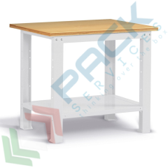 Banco da lavoro con piano in legno, 100 cm, gambe fisse, Tipologia: Banco Standard, Gambe: Fisse, Materiale Piano: Legno, Larghezza (cm): 103, Versione: Senza Cassetti, Colore: Grigio vendita, produzione, prezzi e offerte