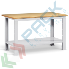 Banco da lavoro con piano in legno, 150 cm, gambe fisse, Tipologia: Banco Standard, Gambe: Fisse, Materiale Piano: Legno, Larghezza (cm): 150, Versione: Senza Cassetti, Colore: Grigio vendita, produzione, prezzi e offerte