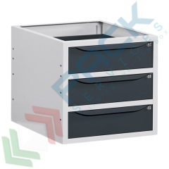 Cassettiera con 3 cassetti, 63 L cm, grigio, Tipologia: Cassettiera, Larghezza (cm): 63, Versione: 3 Cassetti, Colore: Grigio vendita, produzione, prezzi e offerte
