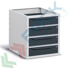 Cassettiera con 4 cassetti, 50 L cm, grigio, Tipologia: Cassettiera, Larghezza (cm): 50, Versione: 4 Cassetti, Colore: Grigio vendita, produzione, prezzi e offerte